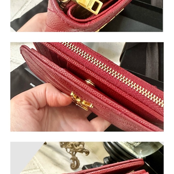 SOLD - 💎AUTH Saint Laurent YSL CASSANDRE ZIP AROUND WALLET - Picture 8 of 15